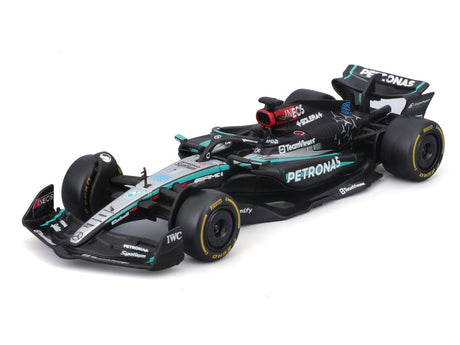Front view of Mercedes F1W15 model car by Bburago