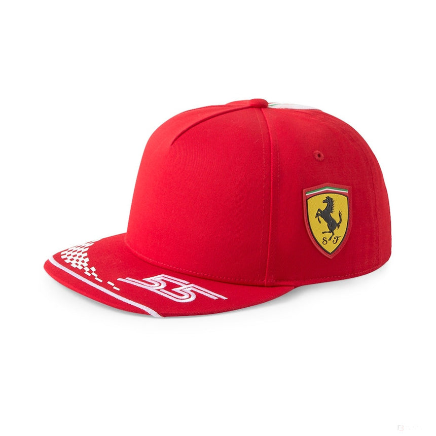 Ferrari Flatbrim Cap, Puma Carlos Sainz, Adult, Red, 2021 - FansBRANDS®