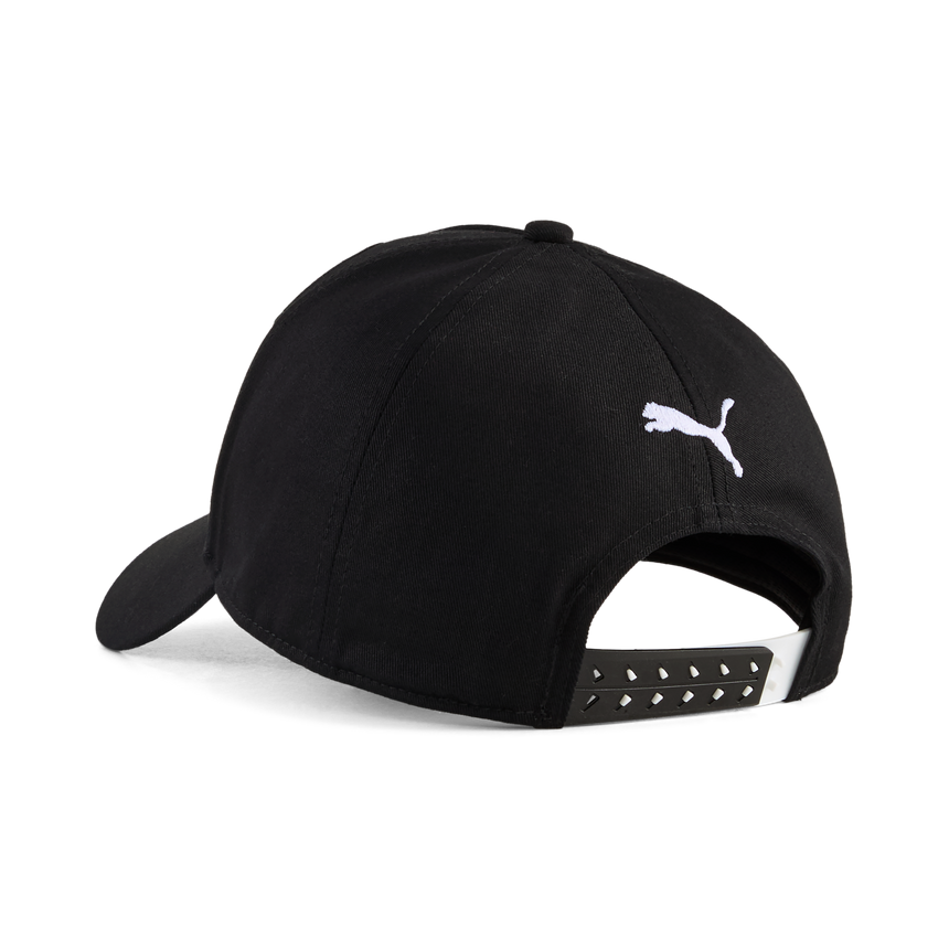 Black baseball cap with PUMA logo, viewed from the back.