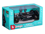Mercedes model car, F1 W 14 E, bburago, 1:43, George Russell #63, 2023