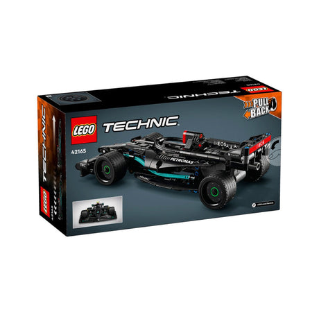 LEGO® Technic car model with PETRONAS branding out of box