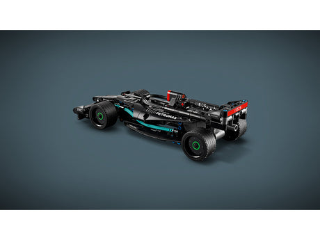 LEGO® Technic car model with PETRONAS branding in front of a background