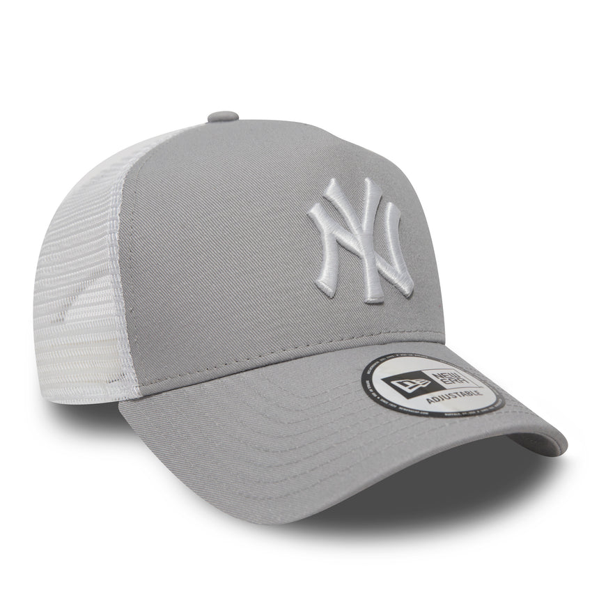 New York Yankees cap, New Era, trucker, grey