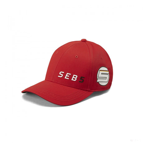 Ferrari Baseball Cap, Sebastian Vettel SEB5, Adult, Red, 2019 - FansBRANDS®