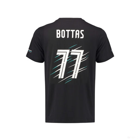 Mercedes T-shirt, Bottas Valtteri 77, Black, 2018 - FansBRANDS®
