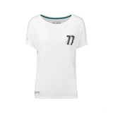 Mercedes Womens T-shirt, Bottas Valtteri 77, White, 2018 - FansBRANDS®