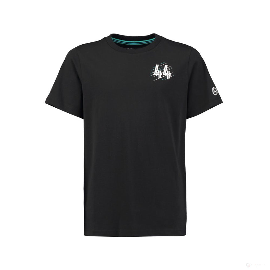Mercedes Kids T-shirt, Hamilton, Black, 2018 - FansBRANDS®