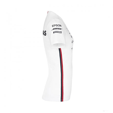 Mercedes Womens T-shirt, Team, White, 2019 - FansBRANDS®