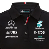 Mercedes Womens Polo, Team, Black, 2021
