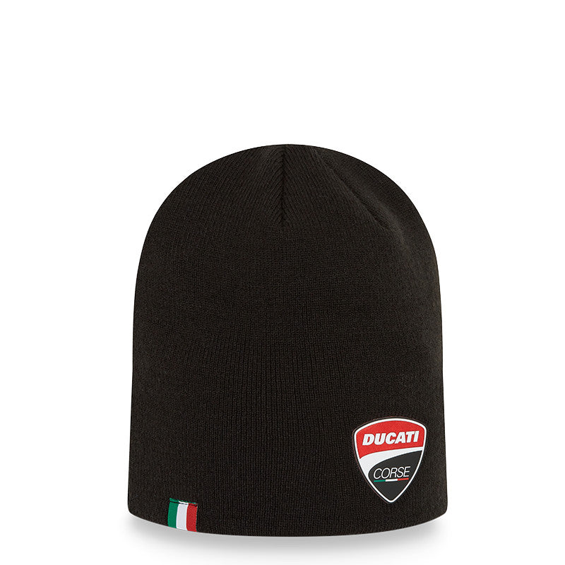 Ducati beanie, rubber logo, New Era, black