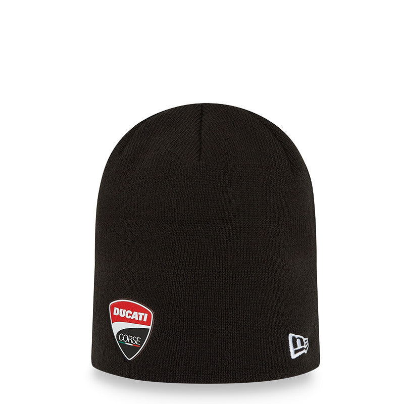 Ducati beanie, rubber logo, New Era, black