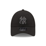 New York Yankees cap, New Era, 9FORTY, pop outline, black
