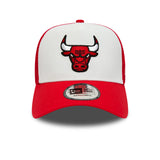 Chicago Bulls cap, New Era, trucker, white