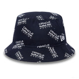 Blue bucket hat with Oracle and Red Bull Racing branding