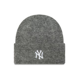 New York Yankees beanie, women's wide cuff, New Era, gray