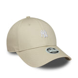 New York Yankees cap, mini logo, New Era, 9FORTY, beige