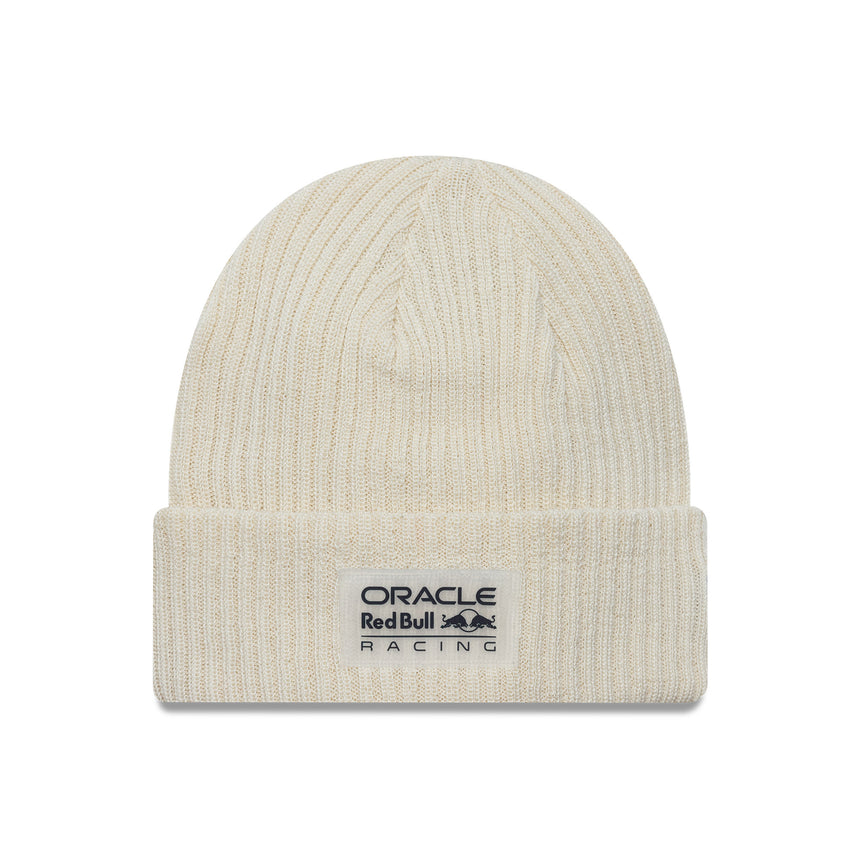 Red Bull beanie, short cuff knit, repreve, New Era, white