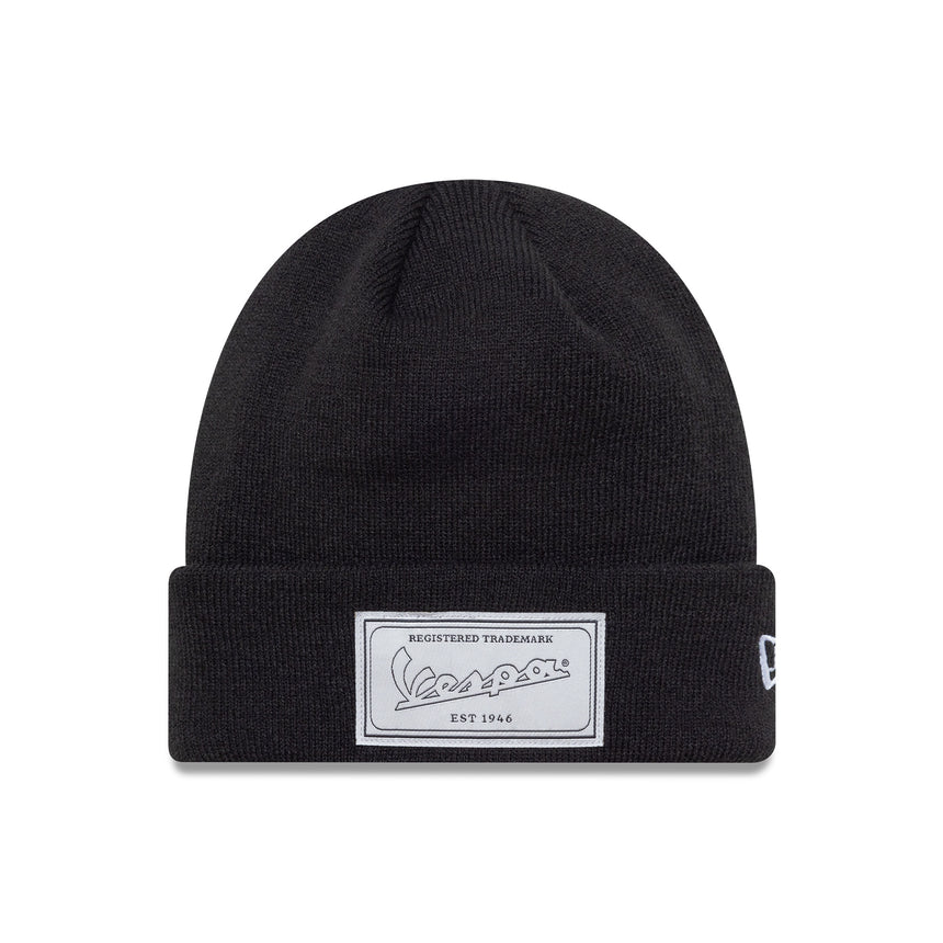 Vespa beanie, seasonal, cuff knit, New Era, black