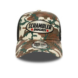 Ducati cap, trucker, scrambler camo, New Era, 9FORTY, beige