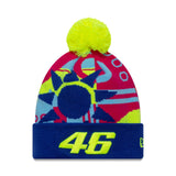 Valentio Rossi #46 beanie, VR46, cuff knit, fanwear, New Era, multicolour