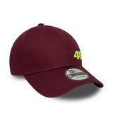 Valentio Rossi #46 cap, VR46, seasonal, New Era, 9FORTY, burgundy