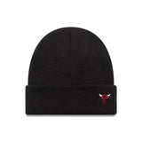 Chichago Bulls beanie, mini logo, cuff, New Era, black