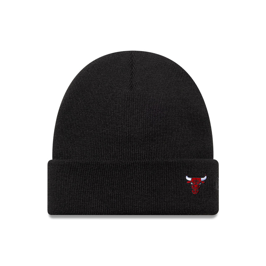 Chichago Bulls beanie, mini logo, cuff, New Era, black