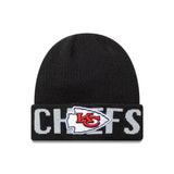 Kansas City Chiefs beanie, wordmark, New Era, black