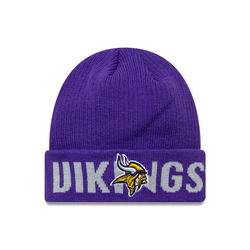 Minesota Vikings beanie, wordmark, purple