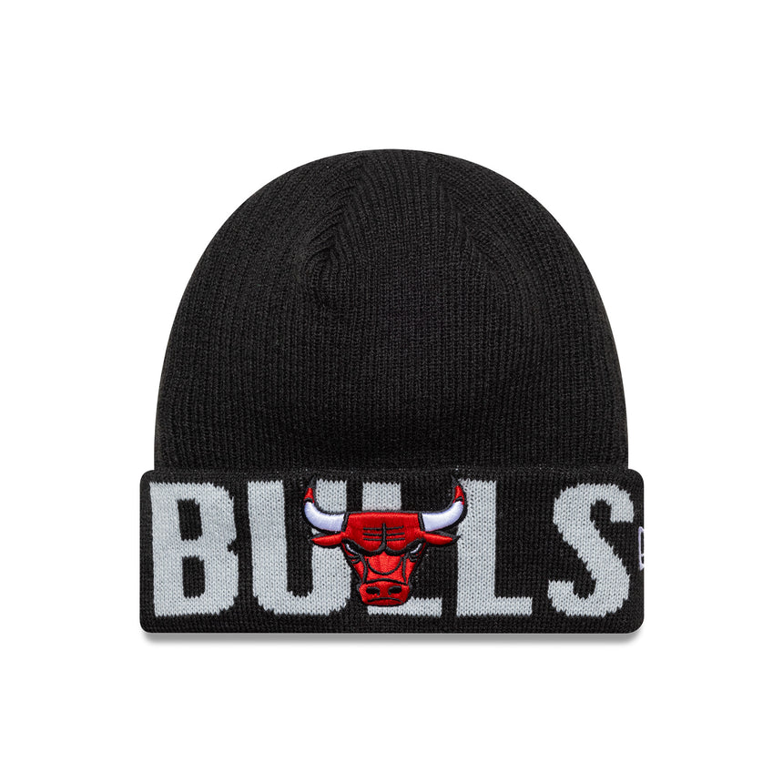 Chichago Bulls beanie, New Era, wordmark, black