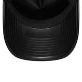 New York Yankees cap, leather, New Era, 9FORTY, black