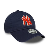 New York Yankees cap, boucle women, New Era, 9TWENTY, boucle, blue