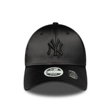 New York Yankees cap, satin bow back, New Era, 9FORTY, womens, black