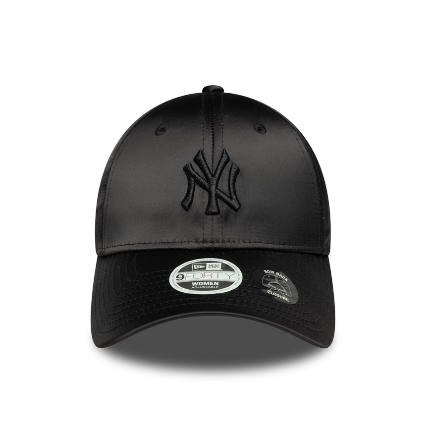 New York Yankees cap, satin bow back, New Era, 9FORTY, womens, black