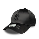 New York Yankees cap, satin bow back, New Era, 9FORTY, womens, black