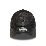 New York Yankees cap, worn PU, New York Yankees, 9TWENTY, plain, black