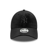 New York Yankees cap, velour, New Era, 9FORTY, black