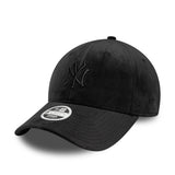 New York Yankees cap, velour, New Era, 9FORTY, black