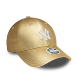 New York Yankees cap, metallic pin, New Era, 9FORTY, women, gold