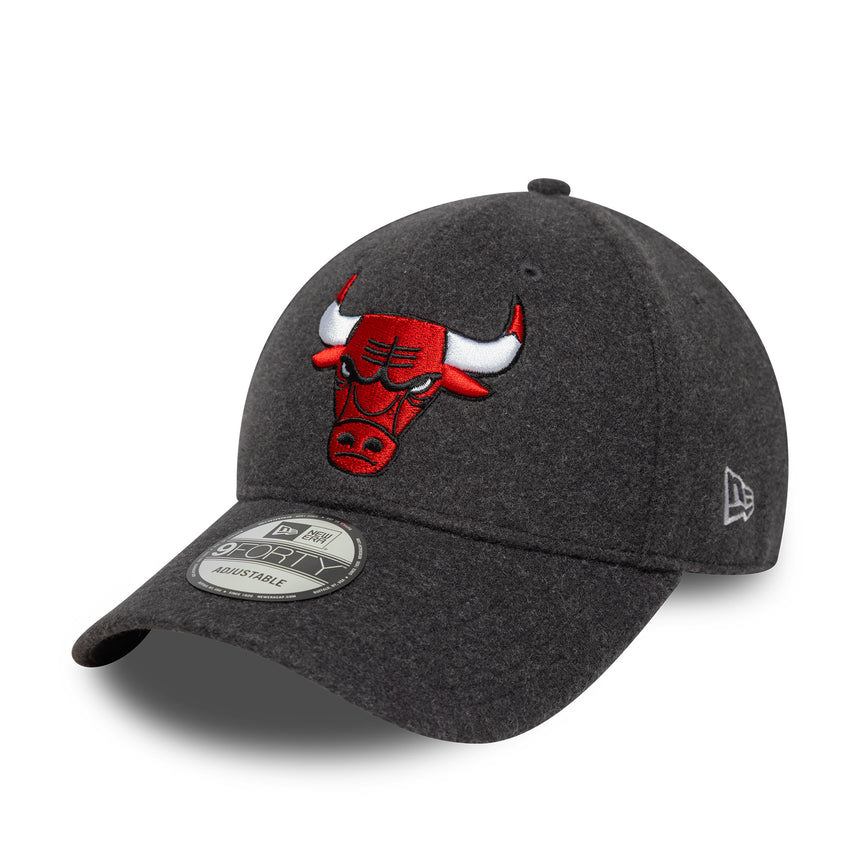 Chicago Bulls cap, melton wool, 9FORTY, Chochago Bulls, grey, grey