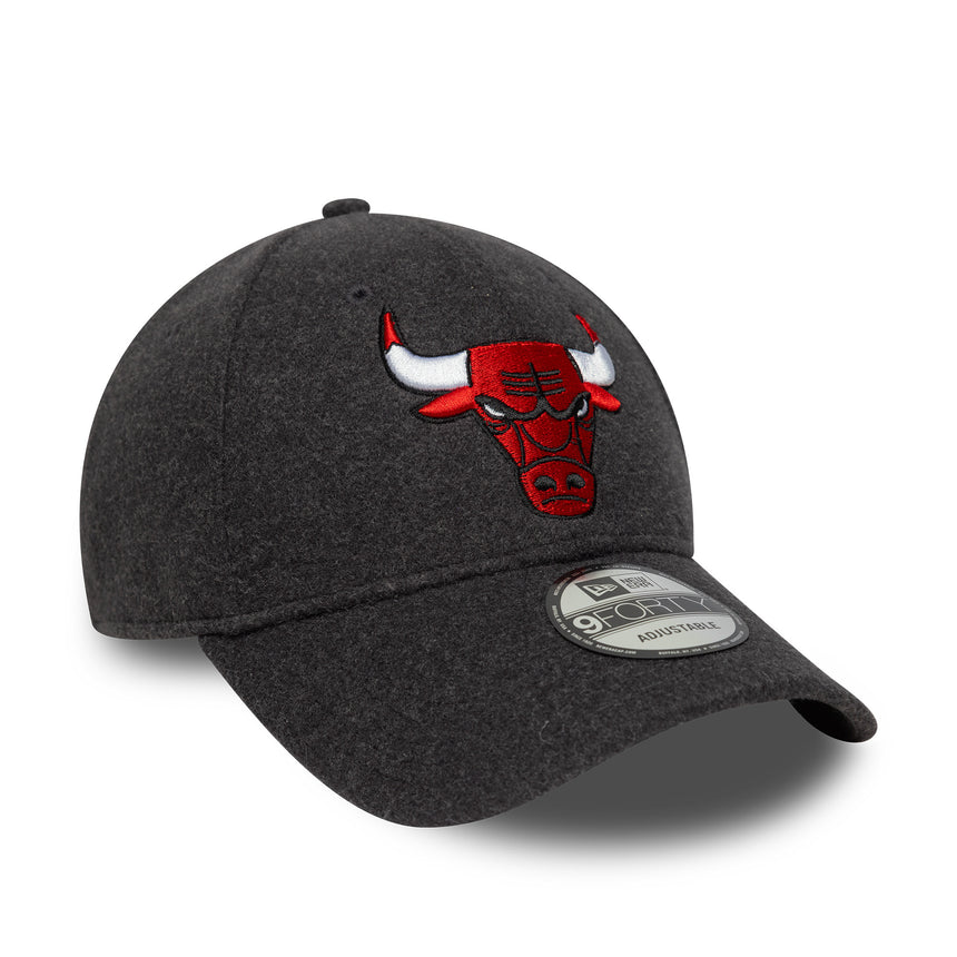 Chicago Bulls cap, melton wool, 9FORTY, Chochago Bulls, grey, grey