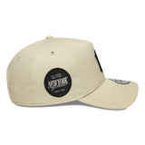 New York Yankees cap, beige SIDE PATCH, A-frame, New Era, 9FORTY, beige