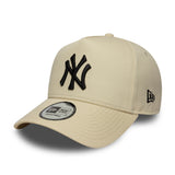 New York Yankees cap, beige SIDE PATCH, A-frame, New Era, 9FORTY, beige