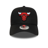 Chicago Bulls cap, side patch A-Frame, Chochago Bulls, A-frame, black