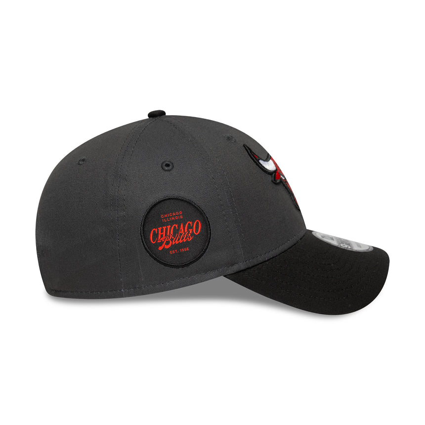 Chicago Bulls cap, SIDE PATCH, New Era, 9FORTY, grey, grey