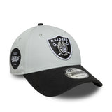 Las Vegas Raiders cap, dual-tone pin, New Era, 9FORTY, side-patch, black-white