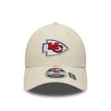 Kansas City Chiefs cap, cord, New Era, 9FORTY, beige