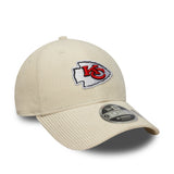 Kansas City Chiefs cap, cord, New Era, 9FORTY, beige