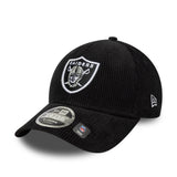 Las Vegas Raiders cap, cord, New Era, 9FORTY, black
