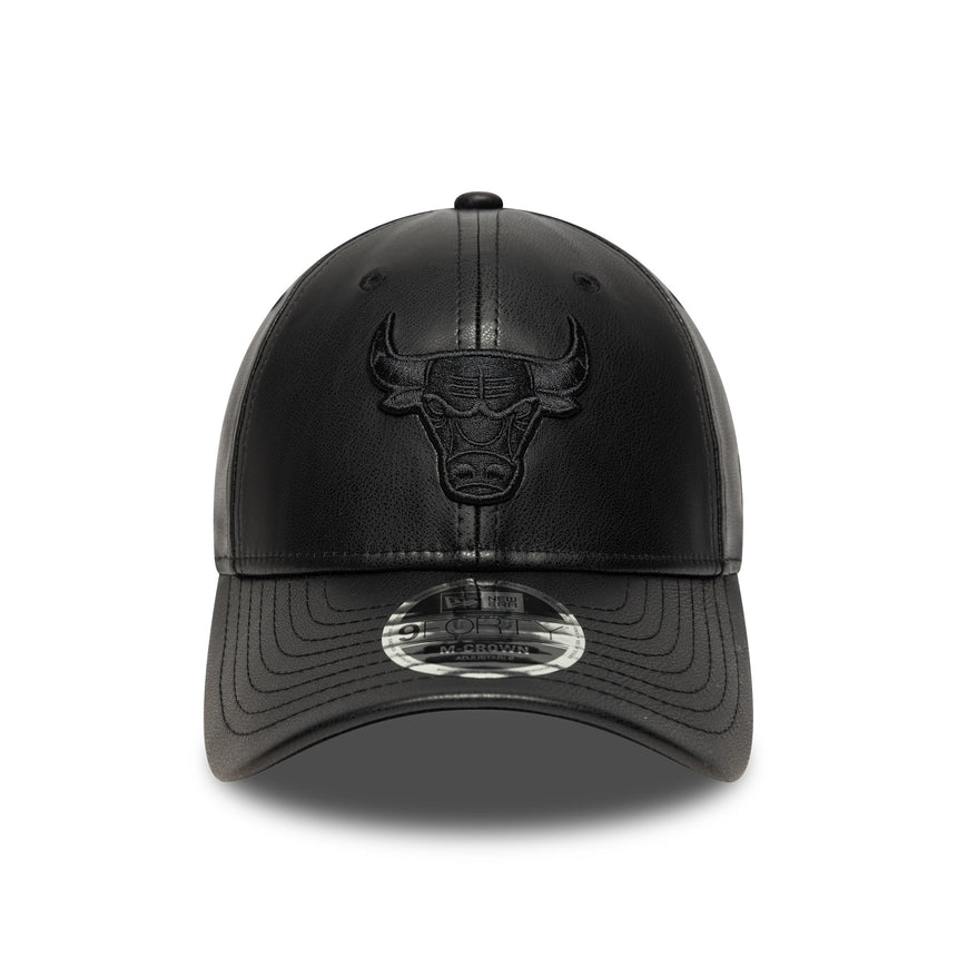 Chicago Bulls cap, PU MC, New Era, 9FORTY, plain, black